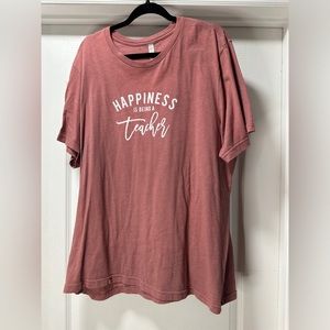 Happiness is Being a Teacher Canvas shirt